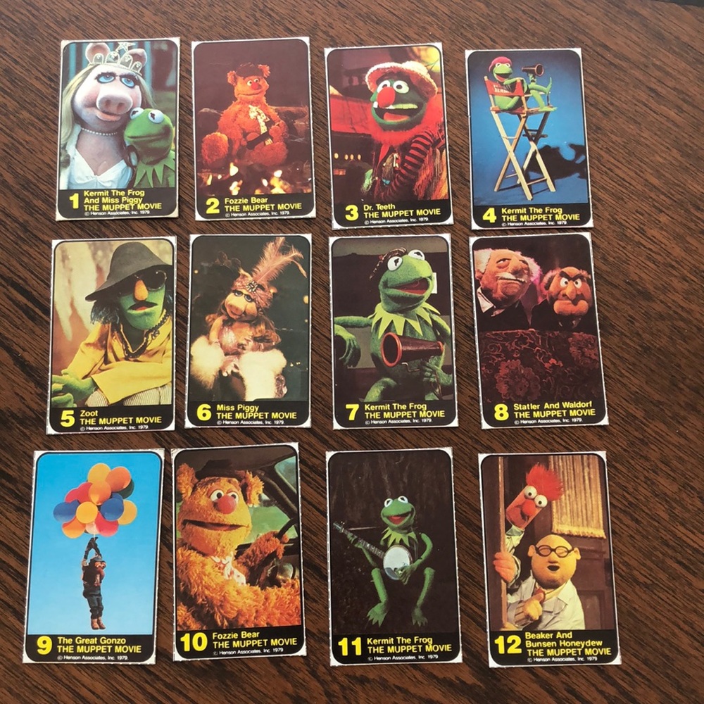 Vintage Muppet Movie Trading Cards 1979